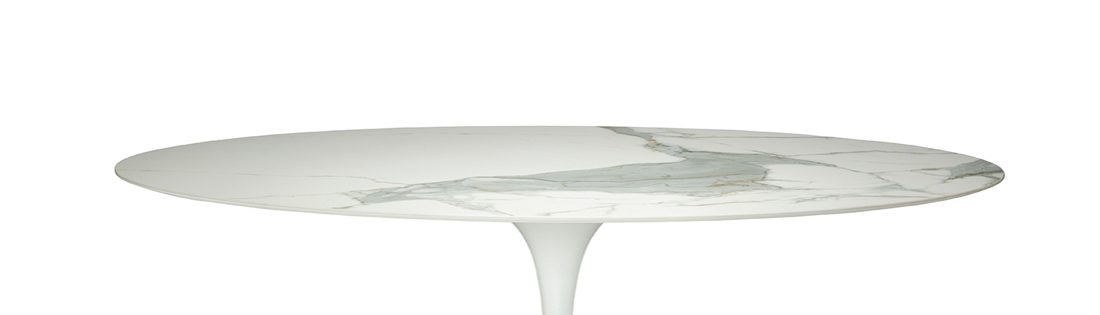 Tulp tafels met blad in Dekton / Cosentino  Ceramic, Florim Ceramisch + Laminam Ceramisch voor binnen en buiten